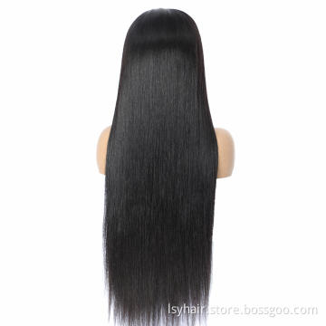 Silky Straight Unprocessed Brazilian Human Hair Full Lace Wig, Buy Human Hair Wigs Online Asian Women  Wigs with Baby hair